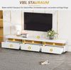 TV-Schrank & Couchtisch Set, weiß mit Marmoroptik, 200x40x42 cm & 100x50x40 cm Bild 5