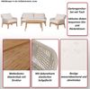 Gartengarnitur HWC-H56b, Lounge-Set Gartenlounge Sofa Sessel Tisch, Seilgeflecht Rope Holz Akazie ~ dunkelgrau Bild 2