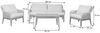Gartengarnitur HWC-H56b, Lounge-Set Gartenlounge Sofa Sessel Tisch, Seilgeflecht Rope Holz Akazie ~ dunkelgrau Bild 3