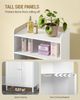 Badezimmerschrank, Badschrank, Küchenschrank mit 2 offenen Fächern, 2 Türen, 2 verstellbaren Einlegeböden, Freistehender Badezimmer, 20 × 37 × 84 cm, Weiß Bild 4