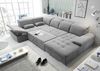 Wohnlandschaft >WAYNE< Schlaffunktion, Stauraum, Bezug dark grey - 380x81x240 (BxHxT) Bild 4
