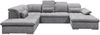 Wohnlandschaft >WAYNE< Schlaffunktion, Stauraum, Bezug dark grey - 380x81x240 (BxHxT) Bild 5