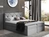 Boxspringbett Nakir, Hellgrau, 200x200 cm Bild 2