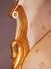 Barocksessel mit Schwanendekor weiß gold mit floralem Pol. Bild 3