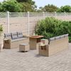 vidaXL Garten-Sofa-Set mit Kissen 10 pcs Beige und Hellgrau 3363657 Bild 3