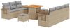 vidaXL Garten-Sofa-Set mit Kissen 10 pcs Beige und Hellgrau 3363657 Bild 2