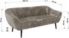 Sofa, Wohnzimmersofa PIRS 3, Skandinavisches Sofa 3-Sitzer, Sofa mit Wellenfederung, schwarze Füße, Breite 180 cm Hoher Sitzkomfort - Hellbraun Cord Bild 5