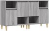 vidaXL Sideboards 2 Stk. Grau Sonoma 60x35x70 cm Holzwerkstoff 3185725 Bild 2