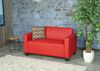 2er Sofa Couch Lyon Loungesofa Kunstleder ~ rot Bild 2
