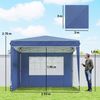 Faltbarer Pavillon (3 x 3 m) mit verstellbaren Wänden und Höhe, UV-Schutz 50+, dunkelblau Bild 5