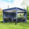 Faltbarer Pavillon (3 x 3 m) mit verstellbaren Wänden und Höhe, UV-Schutz 50+, dunkelblau Bild 4