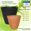 Heimwerkercenter Blumentopf MePla Blumentopf Orvieto ø30 / H29cm Anthrazit, frostfester Kunstoff Bild 3