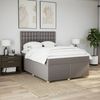 vidaXL Boxspringbett mit Matratze Taupe 160x200 cm Stoff 3293649 Bild 4