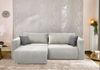 Schlafcouch Verwandlung Big-Sofa - Ecksofa Gästebett Bettkasten Cord Silbergrau Bild 5