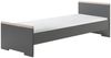 Vipack 'London' Einzelbett inkl. Schublade 90x200 cm Dekor Anthrazi/Absatz Buche natur massiv Bild 2