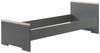 Vipack 'London' Einzelbett inkl. Schublade 90x200 cm Dekor Anthrazi/Absatz Buche natur massiv Bild 3