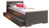 Vipack 'London' Einzelbett inkl. Schublade 90x200 cm Dekor Anthrazi/Absatz Buche natur massiv Bild 4