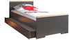 Vipack 'London' Einzelbett inkl. Schublade 90x200 cm Dekor Anthrazi/Absatz Buche natur massiv Bild 5
