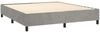 vidaXL Boxspringbett mit Matratze & LED Hellgrau 160x200 cm Samt 3136371 Bild 5