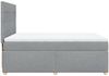 vidaXL Boxspringbett mit Matratze Hellgrau 140x190 cm Stoff 3291275 Bild 5