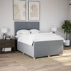 vidaXL Boxspringbett mit Matratze Hellgrau 140x190 cm Stoff 3291275 Bild 3