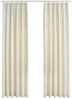 vidaXL Verdunkelungsvorhänge mit Haken 2 Stk. Samt Creme 140x245cm 134518 Bild 2