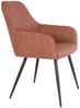 House Nordic Esszimmerstuhl aus PU, Vintage-Braun mit schwarzen Beinen, HN1220 - 2er set Bild 3