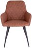 House Nordic Esszimmerstuhl aus PU, Vintage-Braun mit schwarzen Beinen, HN1220 - 2er set Bild 2