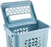 keeeper Wäschebox mit Einwurfschlitz und aufklappbarem Deckel, Luftdurchlässig, 60 l, Per, Nordic Blue Bild 3