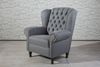 Ohrenbackensessel Katreen Bezug Flachgewebe Buche nussbaum dunkel / denim 22804 Bild 2