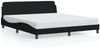 vidaXL Bettgestell "Dover" Schwarz 160x200 cm Stoff 373207 Bild 2