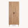 Kleiderschrank Norg 191 x 80 x 52 cm 2 Türen 1 Fach Eicheoptik [en. casa] Bild 5