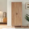 Kleiderschrank Norg 191 x 80 x 52 cm 2 Türen 1 Fach Eicheoptik [en. casa] Bild 3