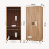 Kleiderschrank Norg 191 x 80 x 52 cm 2 Türen 1 Fach Eicheoptik [en. casa] Bild 2