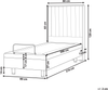 Bett verstellbar Bouclé CASTELLAN 80 x 200 cm Cremeweiß Bild 2