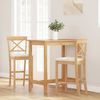 vidaXL Barhocker mit Kissen 2 Stk. Natur Massivholz Gummibaum 4102549 Bild 3