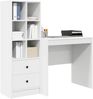 vidaXL Schreibtisch mit Schubladen mit Regal mit Speicher 2 pcs Weiß 3337353 Bild 3