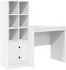 vidaXL Schreibtisch mit Schubladen mit Regal mit Speicher 2 pcs Weiß 3337353 Bild 2