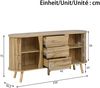 Wohnzimmerset 3-teilig, Couchtisch, Sideboard, TV-Schrank, Erbsenform, Schiebetüren, Holzoptik, Holzfüße Bild 5