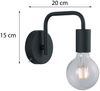 Minimalistische LED Wandlampe Schwarz mit Schalter, Höhe 15cm Bild 4