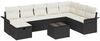 vidaXL Garten-Sofa-Set mit Kissen 9 pcs Schwarz Poly Rattan 3360268 Bild 2