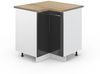 Eckunterschrank Fame-Line Anthrazit Hochglanz 80.5 cm , AP Eiche Vicco Bild 4