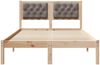 vidaXL Bettrahmen mit Kopfteil Taupe 120 x 200 cm Massives Kiefernholz 878192 Bild 5