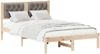 vidaXL Bettrahmen mit Kopfteil Taupe 120 x 200 cm Massives Kiefernholz 878192 Bild 3