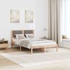 vidaXL Bettrahmen mit Kopfteil Taupe 120 x 200 cm Massives Kiefernholz 878192 Bild 4