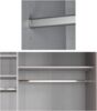 Schwebetürenschrank Kleiderschrank 3-türig 250 cm Vollausstattung Glasfront Weiß Bild 5