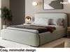 MEBLINI Polsterbett 160x200 mit Stauraum, Lattenrost und Bettkasten - Graugrün Webstoff ohne Matratze - BELLION - Kopfteil Bett mit Stauraum - Doppelbett - Stauraumbett - Betten Bild 3