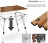 tectake Campingtisch Aluminium Klapptisch - faltbar, wetterfest, 90 x 52 x 47 - 70 cm (Outdoor Beistelltisch Tina, 1-St, 1 tlg), Stabiler Campingtisch mit praktischer Faltfunktion Bild 3