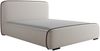 MEBLINI Polsterbett 200x200 mit Stauraum, Lattenrost und Bettkasten - Elfenbeinfarbe Webstoff ohne Matratze - BELLION - Kopfteil Bett mit Stauraum - Doppelbett - Stauraumbett - Betten Bild 2