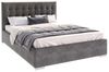 FDM Polsterbett Bettrahmen Bettgestell 90x200, 120x200, 140x200, 160x200, 180x200cm (MADE IN EU - mit hochwertigem Velours Bezug, Bettrahmen, Bett, Optional mit Matratze bestellbar, mit großen gepolsterten Kopfteil, mit Bettkasten zum aufklappen), Meta... Bild 4